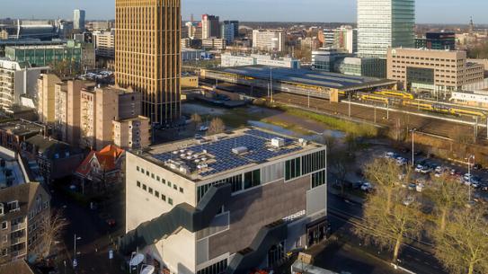 Foto van gebouwen in Eindhoven, klik voor een vergroting
