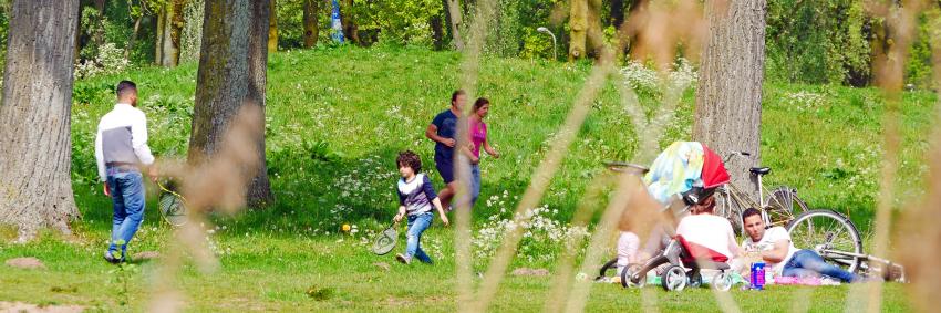 Recreëren in het park