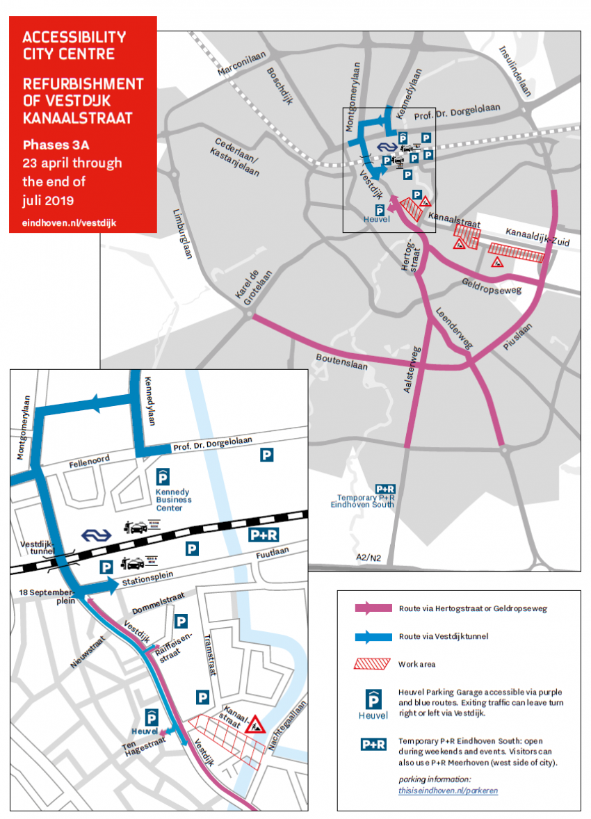 Accessibility city centre during refurbishment Vestdijk