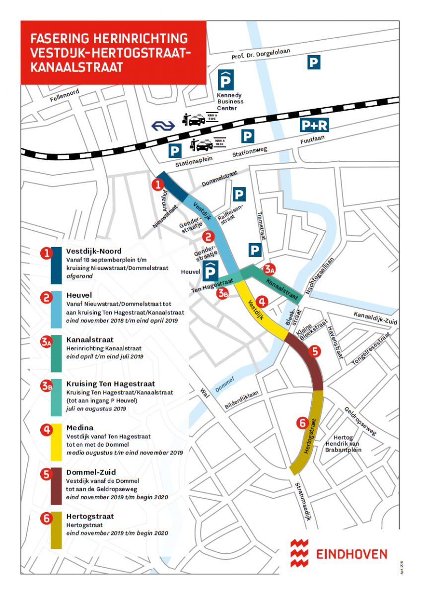 Fasering Herinrichting Vestdijk-Hertogstraat Kanaalstraat