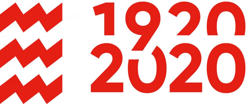Het beeldmerk van het jubileumjaar 1920 2020