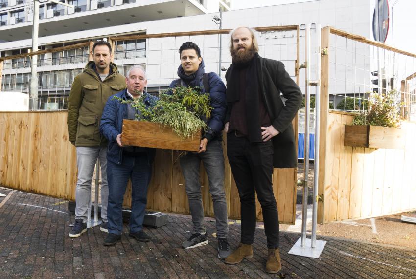 Chrisstan Craemers (Strabag), Jos Walravens (Ergon), Hugo Ward en Robbert de Vries (Groene Bouwhekken).