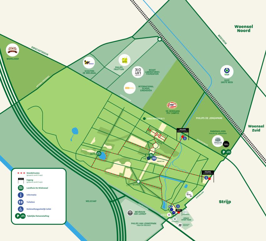 Op deze afbeelding kun je de plattegrond van Lichtbos Vibes zien, klik voor een vergroting