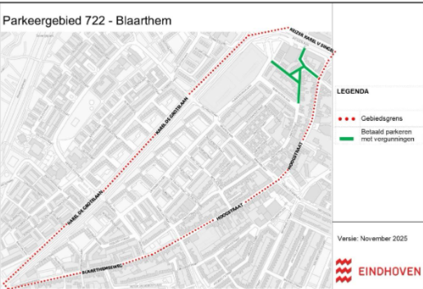 Parkeergebied 722 - Blaarthem, klik voor een vergroting