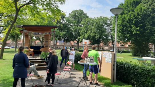 Foto bijeenkomst Groenplan Gelderlandplein, klik voor een vergroting