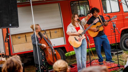 Live muziek tijdens het openingsweekend Lichtbos Vibes, klik voor een vergroting
