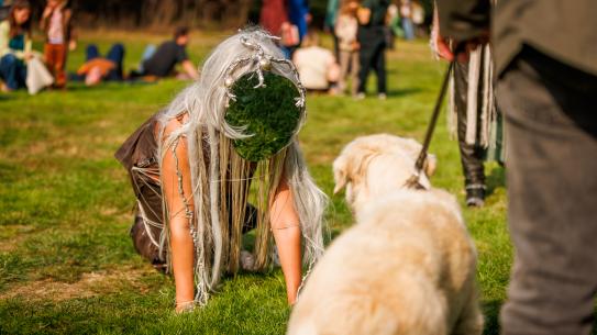 Danscollectief Skypunch Collective treedt op, klik voor een vergroting