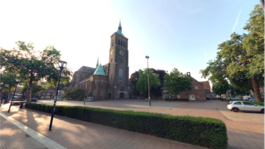 Op deze afbeelding is het Sint Trudoplein weergegeven, klik voor een vergroting