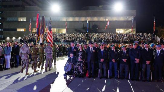 Foto van de herdenking 18 september Eindhoven, klik voor een vergroting
