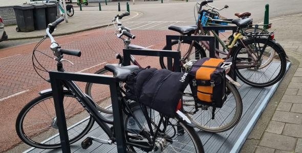 Fietsvlonder met aantal fietsen erop