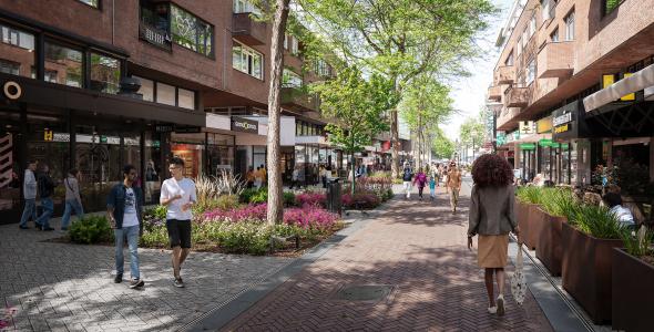 Deze afbeelding geeft een weergave van de Hermanus Boexstraat.